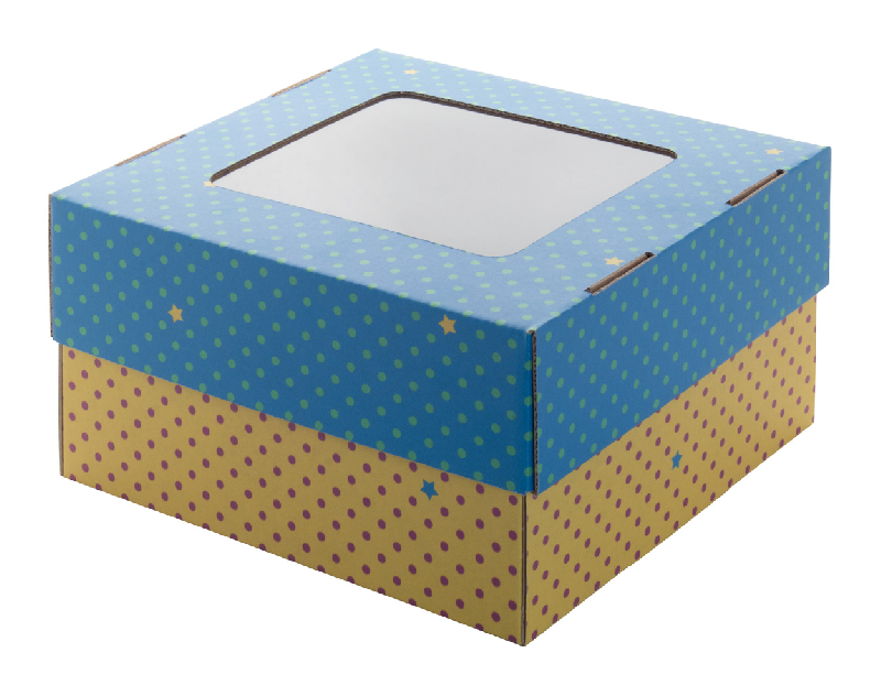 Boîte cadeaux - en carton ondulé imprimé couleur avec fenêtre - sur mesure - minimum 50 pièces_0