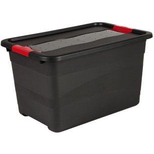 BOÎTE DE RANGEMENT 'ECKHART', 52 L, GRAPHITE/ROUGE