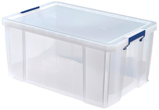 Boîte plastique rectangulaire - Fellowes - 70 litres - H320 x L660 x l450 mm - Transparente et recyclable_0