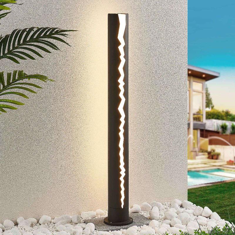BORNE LUMINEUSE LED KEKE EN GRIS FONCÉ, 100 CM
