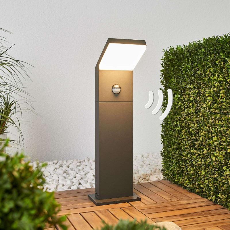 ARCCHIO, BORNE LUMINEUSE LED YOLENA, DÉTECTEUR, 60 CM, ANTHRACITE