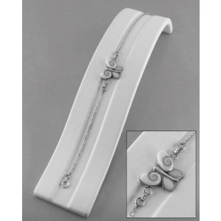 BRACELET PAPILLON EN OEIL DE SAINTE LUCIE ET ARGENT 92.5