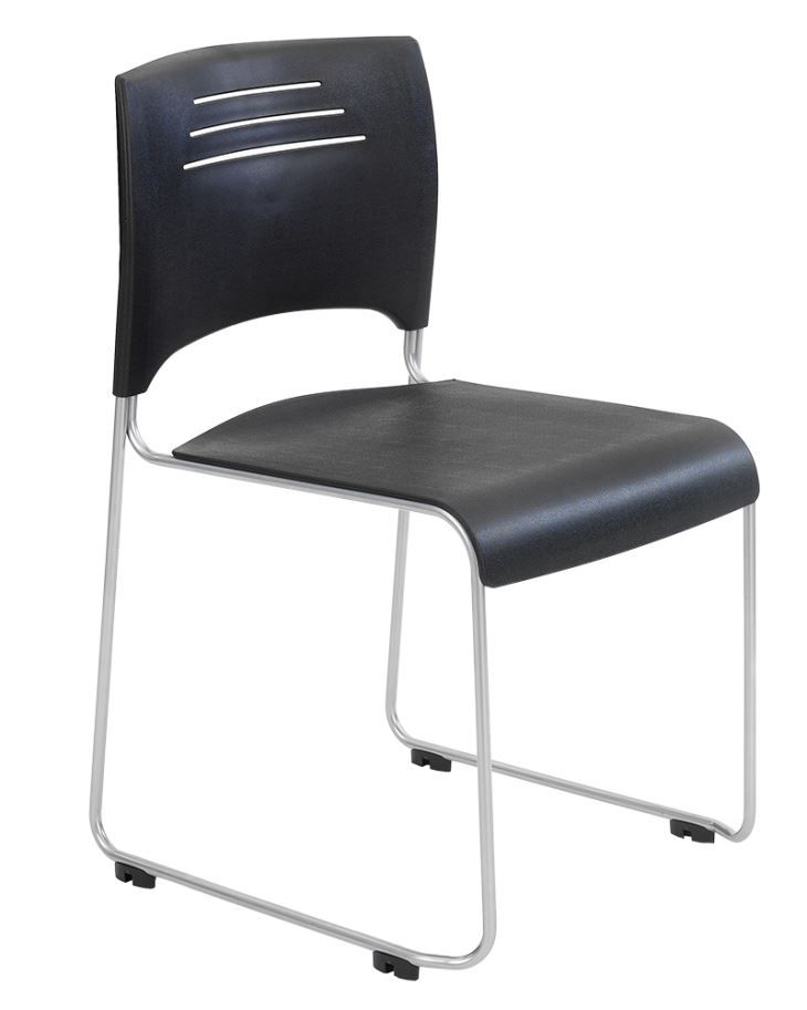 CH-S 1828 - Chaises empilables - National Public Seating - Dimensions : L 500 x P 545 x H 790 mm - Siège luge en plastique_0