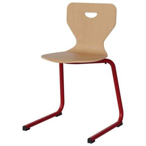 CHAISE MALIBU AST - T7 - COQUE HÊTRE / ALU ROUGE 3020 - MANUTAN EXPERT