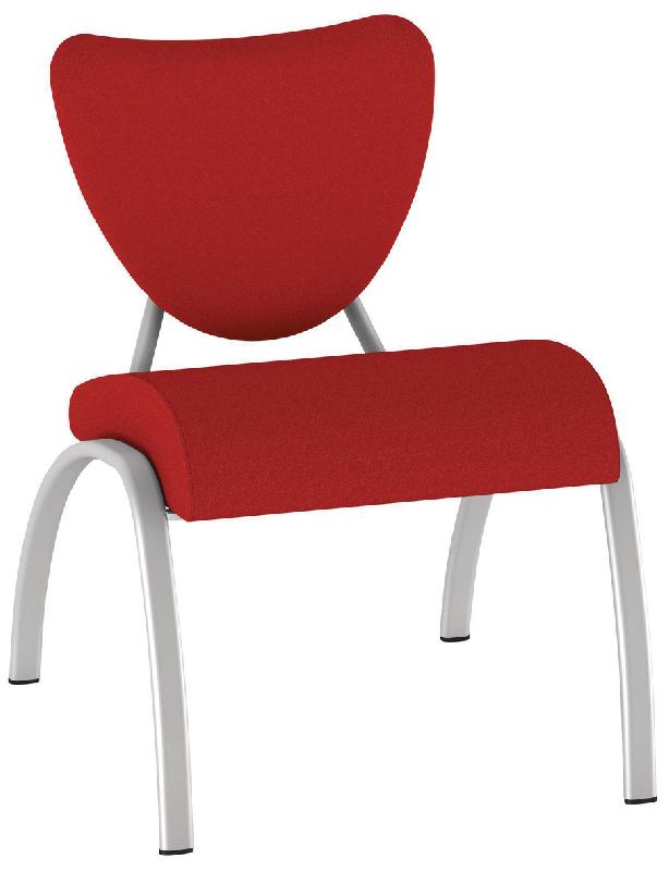 CHAUFFEUSE AINHOA 1 PLACE PIÈTEMENT GRIS TISSU COLORIS ROUGE - MANUTAN COLLECTIVITÉS