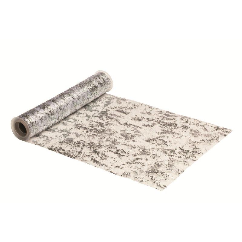 Chemin de table Eclats argent 29cm x 5m_0