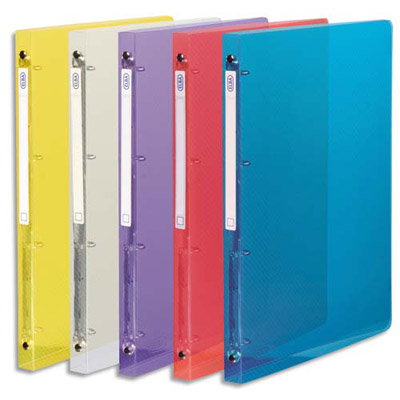 CLASSEUR 4 ANNEAUX DIAM 30 MM HAWAI - EN POLYPROPYLENE - DOS 40 MM - FORMAT 21 X 29.7 CM MAXI - COLORIS ASSORTIS - LOT DE 10