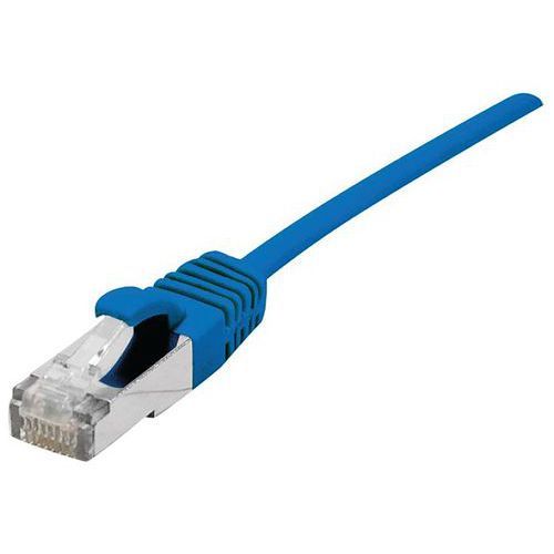 CORDON PATCH BLINDÉ RJ45 FIN BLEU 5M CAT 6A S/FTP LSOH SNG - DEXLAN