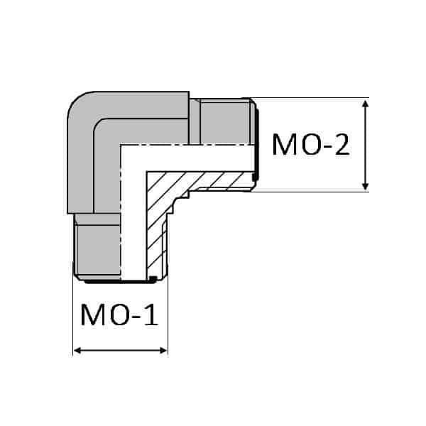 Coude 90° mâle ORFS  x mâle ORFS - 11/16' , 17.46 , 13/16' , 20.63_0