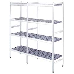 EURAST - Étagères en duralumin 4 niveaux - 1898x470x1700 mm - 18984400 - inox 18984400_0