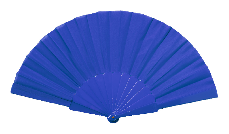 Éventail en RPET - polyester avec nervures en PP - couleur bleue - 47 gr_0