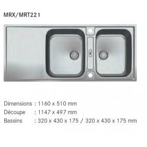 EVIER 2 CUVES MARIS MICRODEKOR MRT221 FRANKÉ