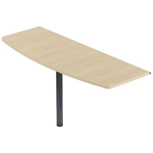 EXTENSION ISIA GALBÉE 160 CM + 1 PIED NOYER/ANTHRACITE - MBA