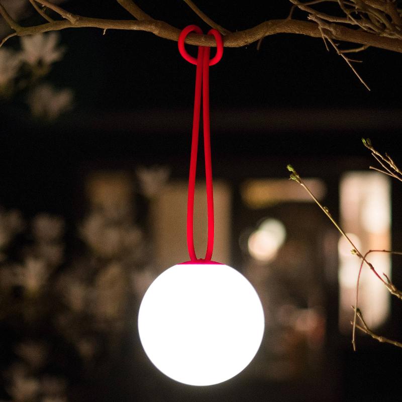 FATBOY BOLLEKE SUSPENSION LED BATTERIE, ROUGE