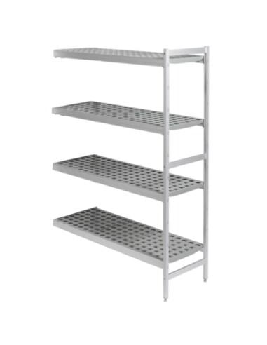 FERMOD Rayonnage modulaire d'angle polymère 6611 Fermostock Longueur 1809 mm- 4 niveaux-profondeur 560 mm - 3617800094251_0