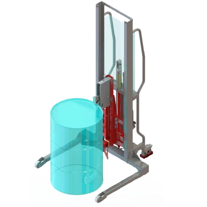 Gerbeur manuel avec pince automatique 1 fût - capacité 300 à 350 kg - levée 1350 mm_0