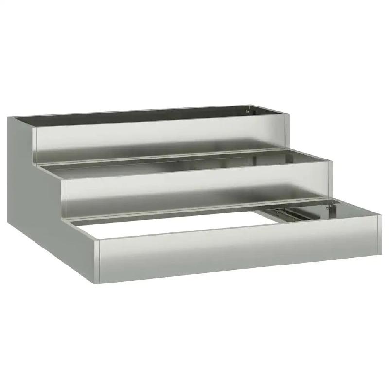 Helloshop26 - Cache-pot de jardin extérieur moderne 90 x 90 x 35 cm en acier galvanisé argent 02_0052053 - métal 3000237223224_0