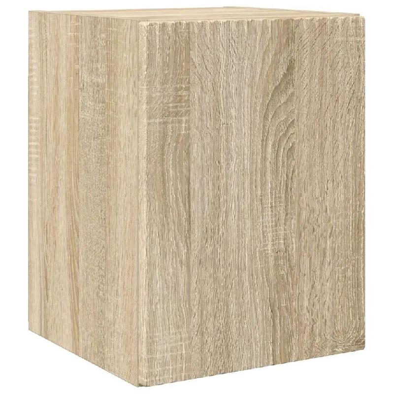 Helloshop26 - Meuble TV mural moderne gain de place 30 x 31 x 40 cm avec rangement design en bois d'ingénierie sonoma 02_0054939 - Bois massif 300023_0