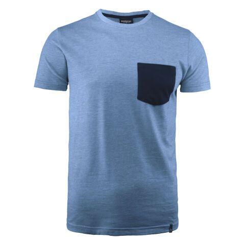 JAMES HARVEST PORTWILLOW T-SHIRT UNISEX BLEU CLAIR MÉLANGE - TAILLE L