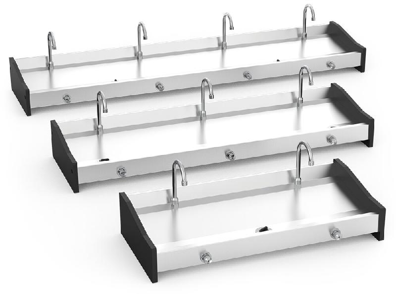 Lave-mains collectif suspendu à genoux 1000x450x190 mm. - 061436FRIC_0
