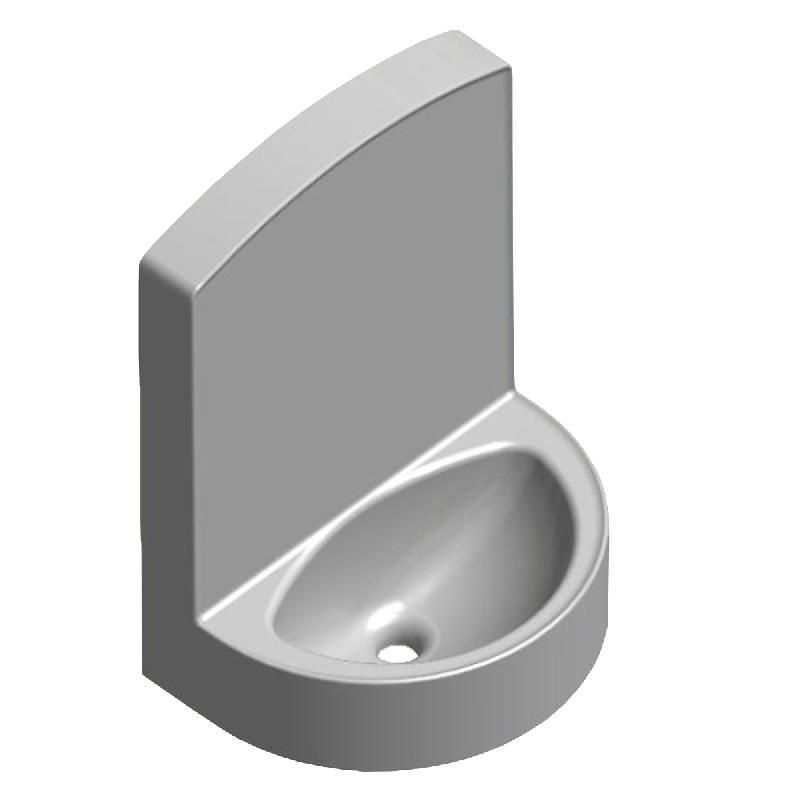 Lave-mains monobloc de face - Optima 550 x 400 - Gel Coat antibactérien Atout Composites_0