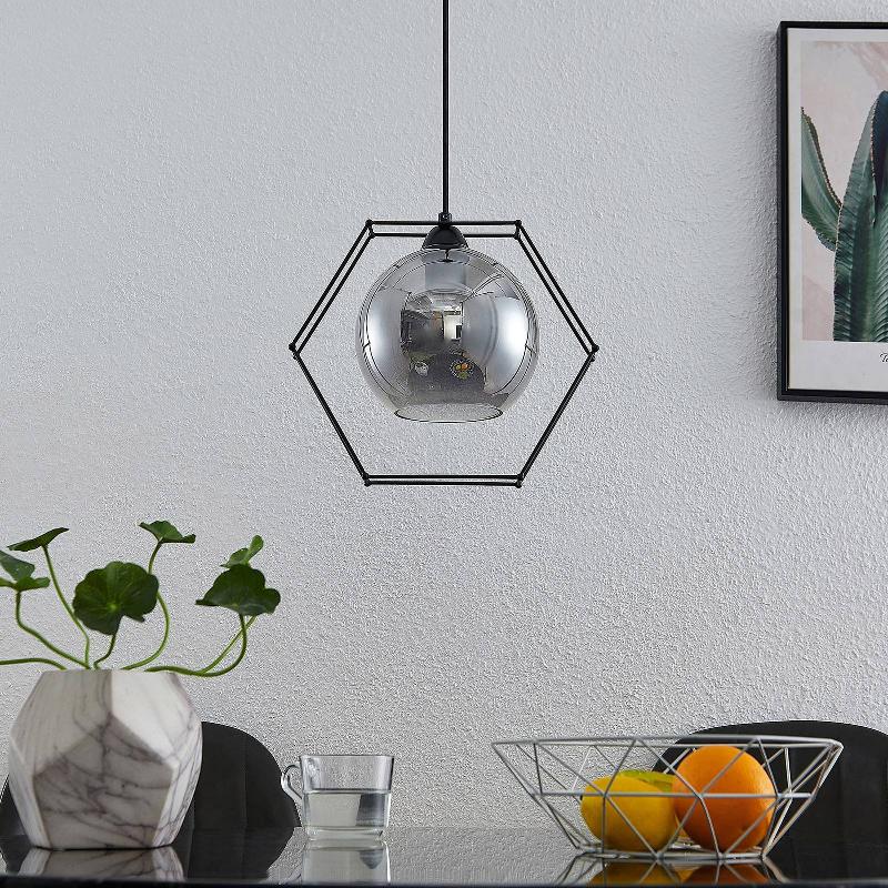 LINDBY DAJANIRA SUSPENSION, À UNE LAMPE, GRISE