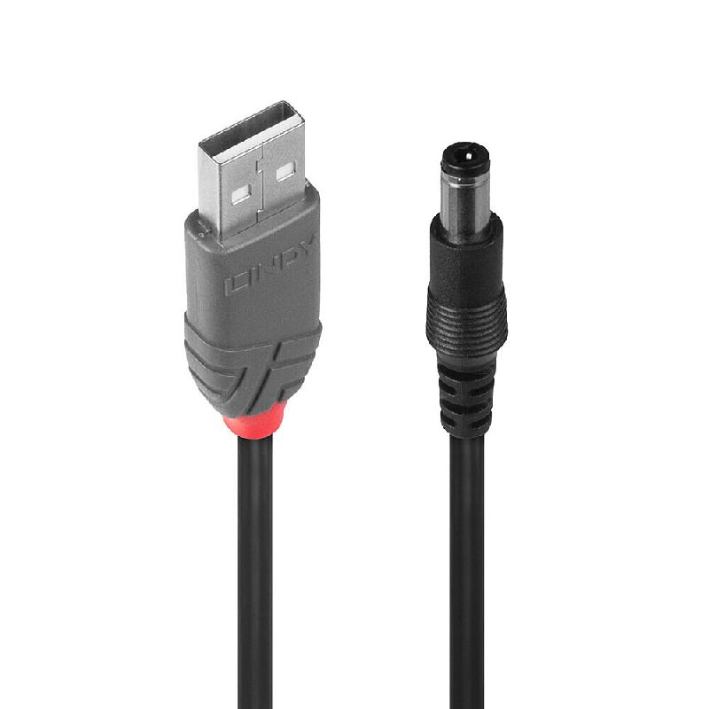 Lindy 70267 Câble adaptateur USB A M - DC 5,5/2,5mm M 1,5m - 70267_0