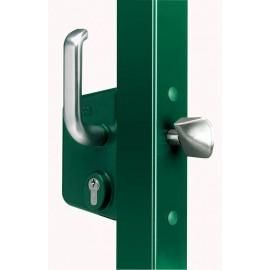 LOCINOX SERRURE POUR TUBE CARRE OU RECTANGLE DE 60MM  ALU POUR PORTAIL COULISSANT