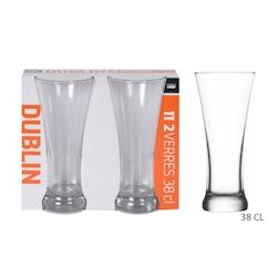 Lot de 12 Verres à Bierre Collection Dublin 38cl x2 Maitre Chef - VERRDU005_12_0