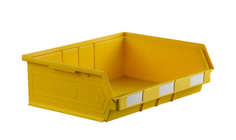 LOT DE 14 BACS À BEC PLASTIQUE 19L JAUNE