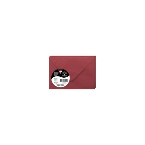 LOT DE 2 - PAQUET DE 20 ENVELOPPES POLLEN 75X100MM 120G/M² - BORDEAUX