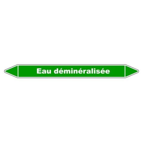 LOT DE 3 - MARQUEUR DE TUYAUTERIE - EAU DÉMINÉRALISÉE - VINYLE LAMINÉ 355 X 37 MM