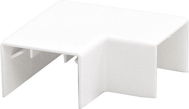 Lot de 4 angles plats blancs en PVC - Accessoires de finition pour moulure - H. 5 x P. 1.1 cm_0