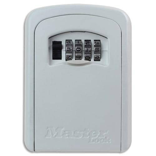 Master Lock - Mini coffre à combinaison programmable 4 chiffres - Rangement mural pour clés - Format M - Aluminium résistant_0