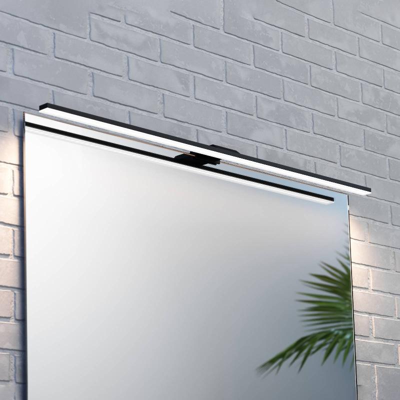 MCJ APPLIQUE POUR MIROIR LED TRIGA IP44 NOIR 80CM, 3.000K