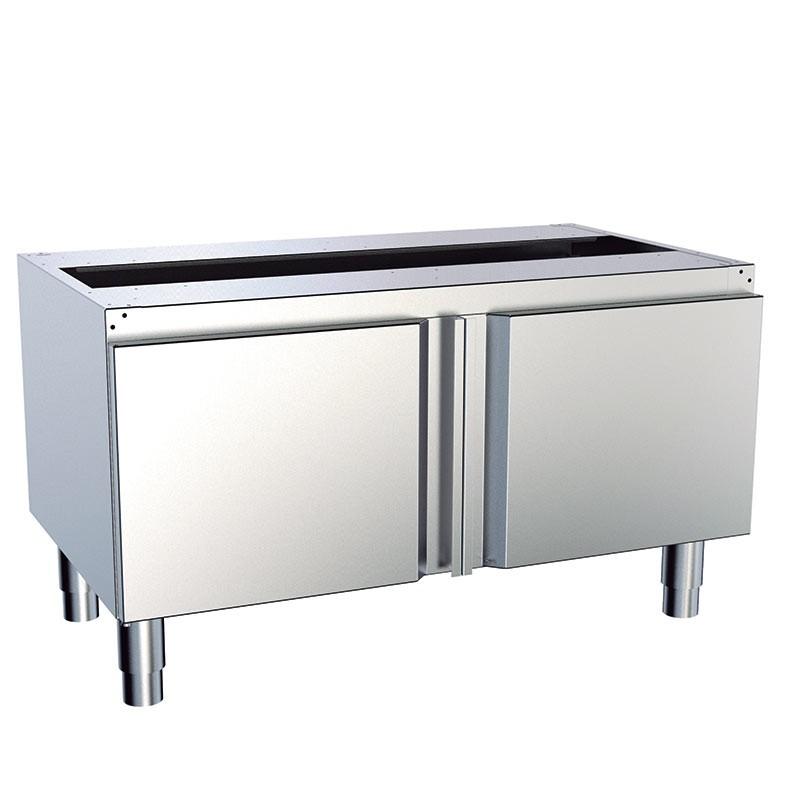 Meuble inox avec portes battantes H 600 x P 600 mm - 500_0