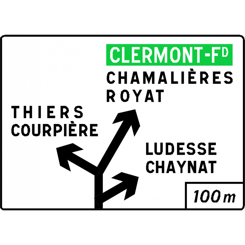 Panneau diagrammatique D42a - Carrefours complexes - WP Signalisation - résine thermoplastique - recyclable et éco-responsable_0