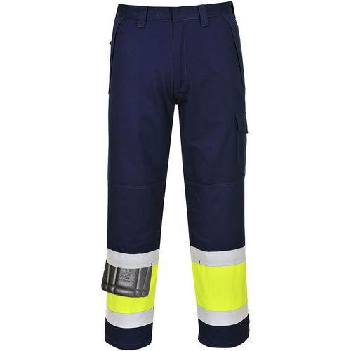 PANTALON HAUTE-VISIBILITÉ MODAFLAME LONG MV26 XXL BLEU/JAUNE - PORTWEST