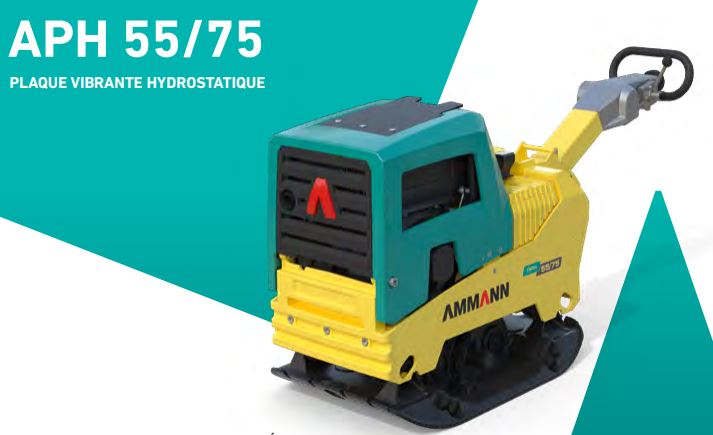 Plaque vibrante hydrostatique combinée à une agilité en pente - Ammann - APH 55/75_0
