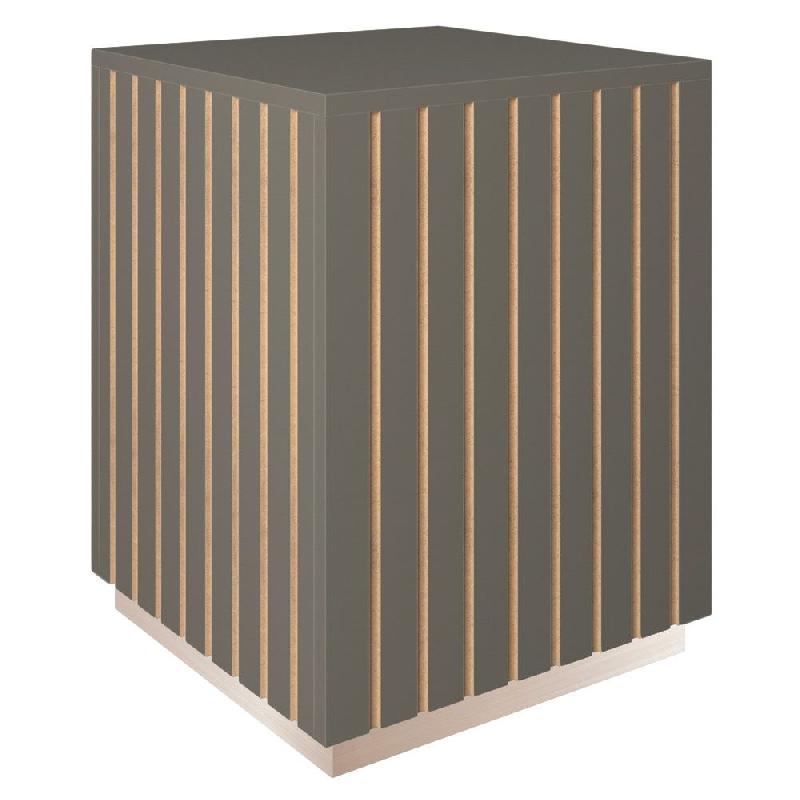 Podium haut Vertigo T03 MDF naturel et anthracite 45x45x60cm_0