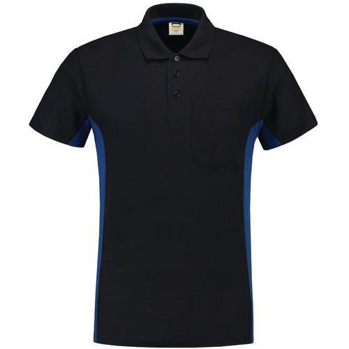POLO BICOLOR POCHE POITRINE 202002 NAVY-ROYALBLUE 4XL - TRICORP WORKWEAR