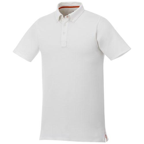 Polo boutonné manches courtes homme Atkinson 38104010 - tissu extensible et double piqué 200 g/m²_0