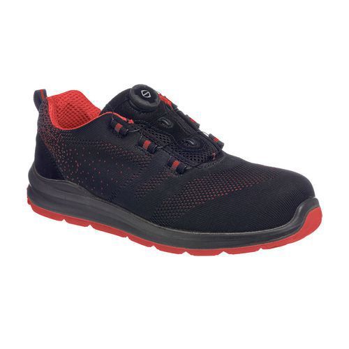 CHAUSSURE DE SÉCURITÉ BASSE WIRE LACE S1P FT08 ROUGE/NOIR 46 - PORTWEST