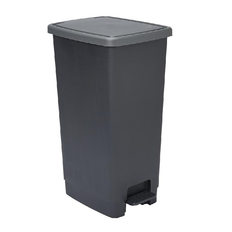 POUBELLE À PÉDALE 40 L FLAT BIN, COLORIS NOIR