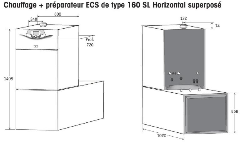 Préparateur ECS horizontal pour Odia & Bora Nova HTE - 160 litres - SLH réf C17512016H_0