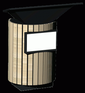 Pupitre ESOPE 7300 - Léger, résistant et totalement démontable avec finition bleu nuit & érable nordique_0