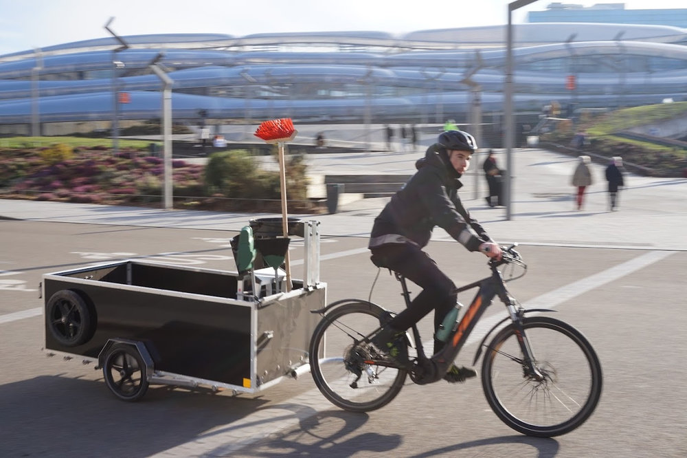 Remorque propreté urbaine pour les points d'apport volontaire de déchets_0