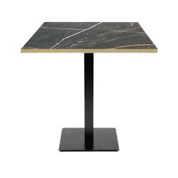 Restootab - Table 70x70cm - modèle Milan marbre samas - noir fonte 3760371511419_0