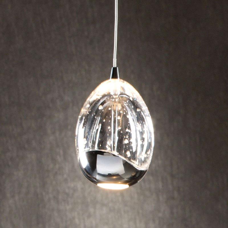 SCHULLER VALENCIA SUSPENSION LED ROCIO, À 1 LAMPE, MÉTAL, VERRE, CHROME