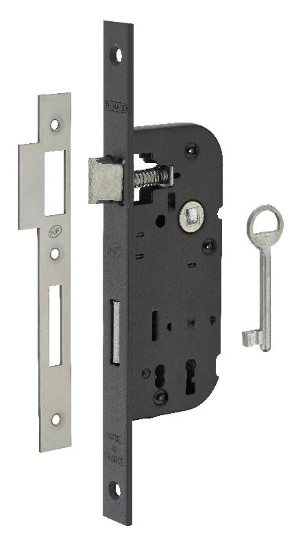 Serrure encastrable pour porte d'intérieur NF V/BC - 1 clé - 6 variures - Beaurain - garantie 10 ans_0